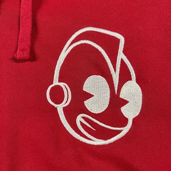 Vintage Kid Robot Red Zip Up Hoodie Y2K Men’s Sz M Preowned - Picture 2 of 7